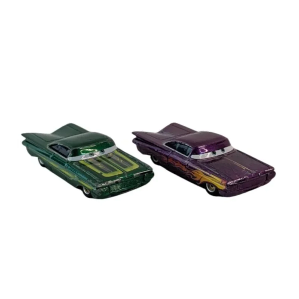 Disney Pixar Cars Diecast Chevrolet Chevy Impala Lot of 5 Red‎ Purple Green Teal